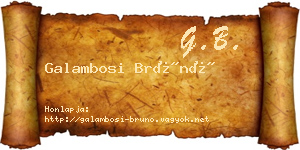 Galambosi Brúnó névjegykártya